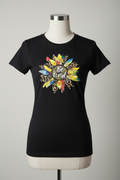 Be Kind Sunflower T-shirt on headless torso mannequin