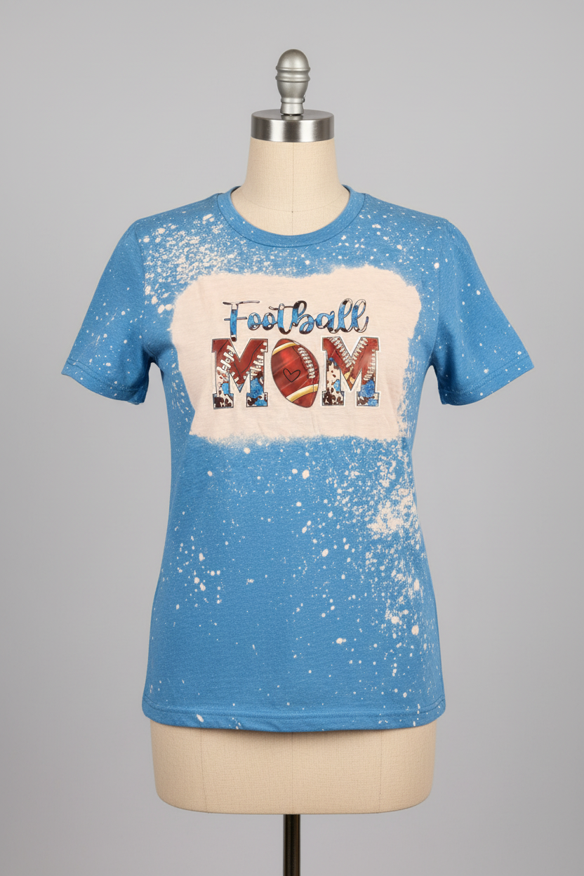 Football Mom T-shirt on headless torso form