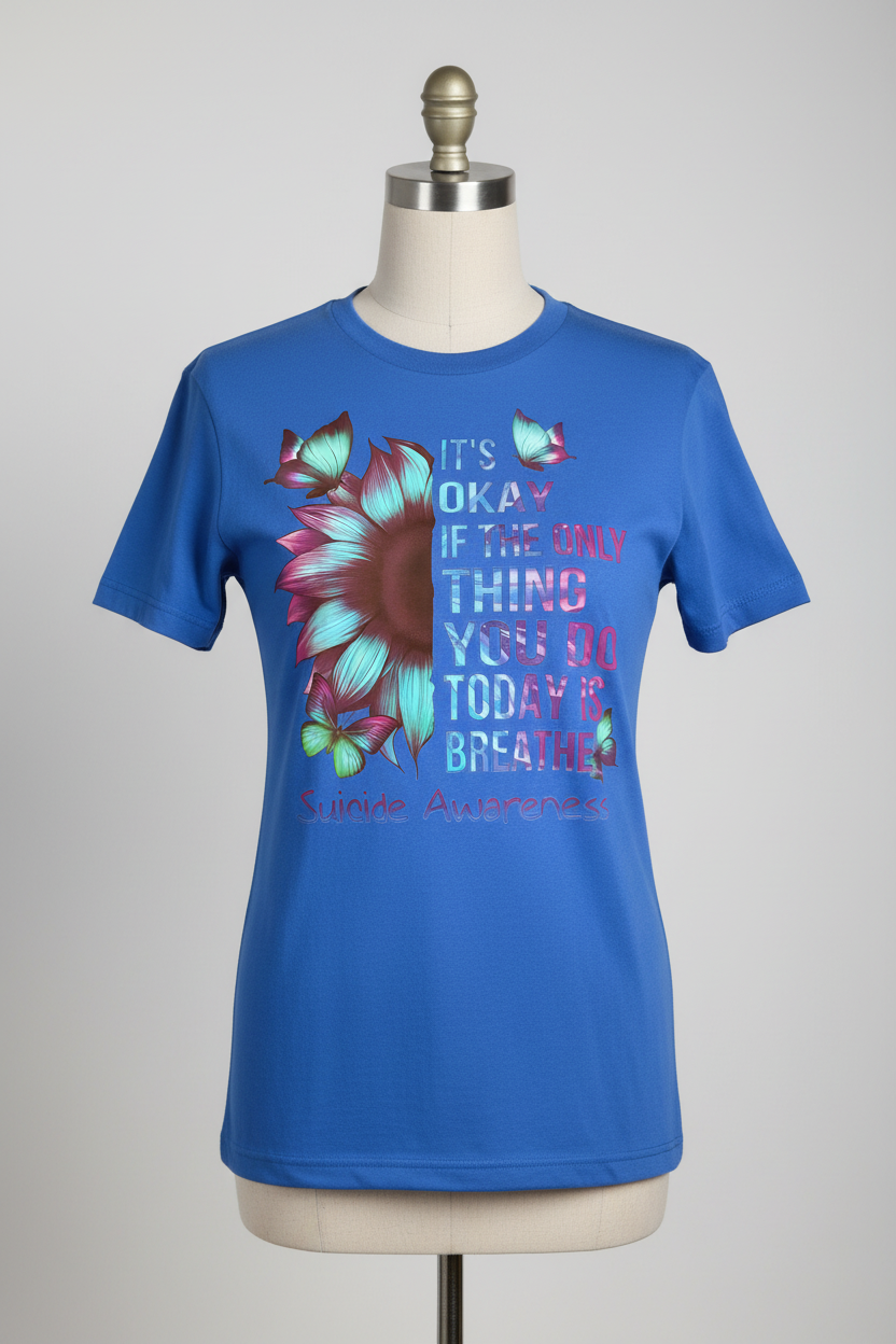 Suicide Awareness T-shirt on mannequin